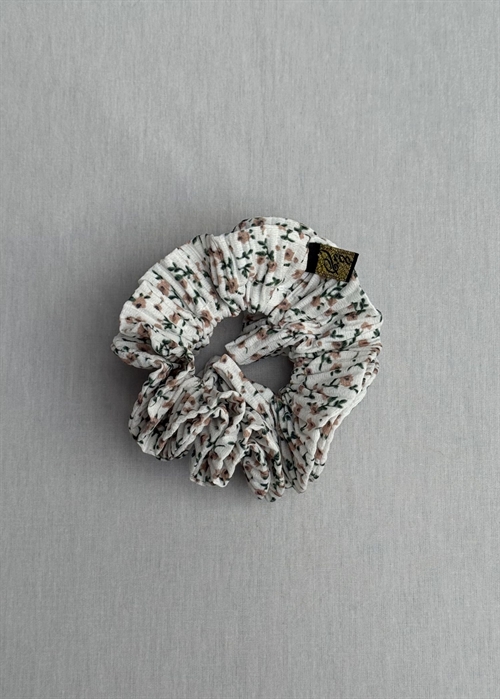 Plisse flower scrunchie White Pico 