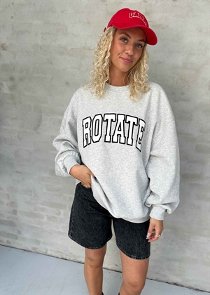 Heavy crewneck sweat Light Grey Melange ROTATE SUNDAY