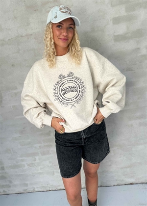 Heavy crewneck sweat White Melange ROTATE SUNDAY