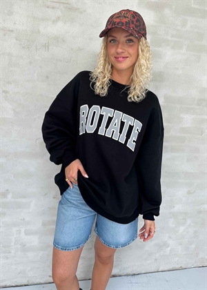 Heavy crewneck sweat Sort ROTATE SUNDAY