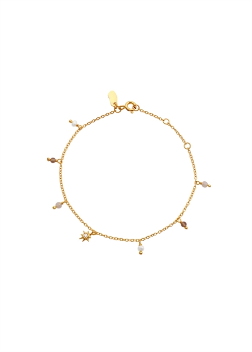 Ravi bracelet Forgyldt Maanesten