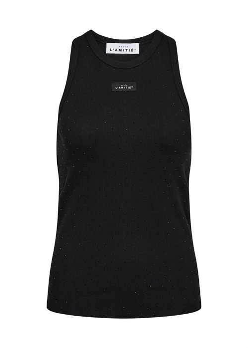 Rib badge stone tank Black HAUTE L\'AMITIÈ