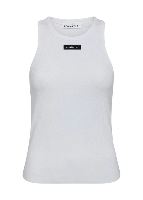 Rib badge tank Hvid HAUTE L\'AMITIÉ