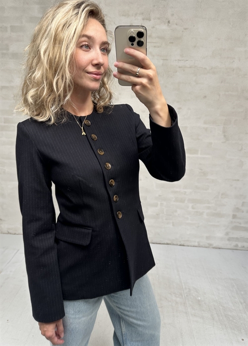 Ronja blazer Navy Pinstripe Boii Studios 