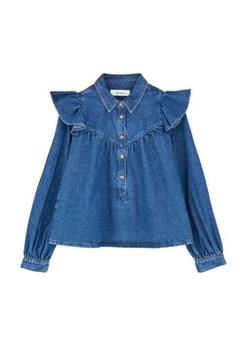 Mille bluse Vintage Washed Blue Skall Studio 
