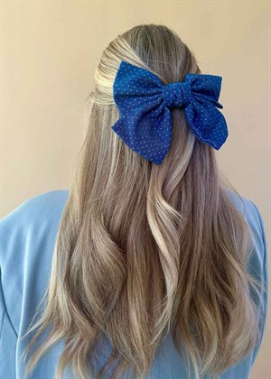Denim Bow clip Dots Sui Ava 