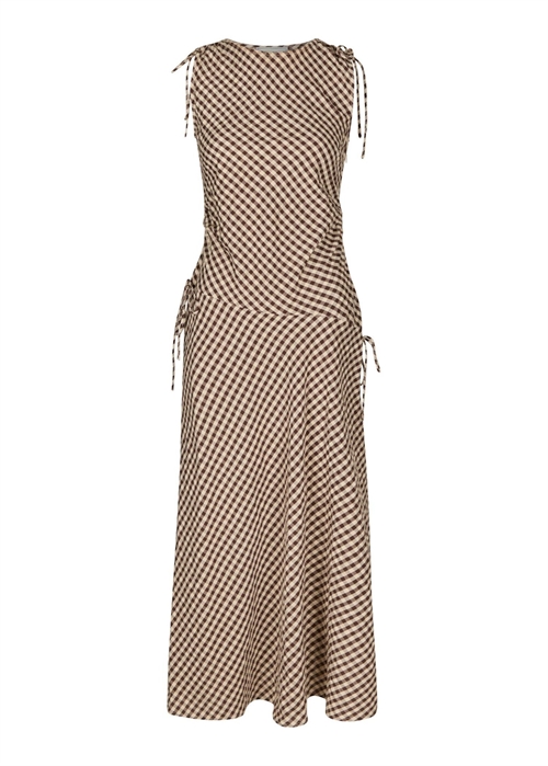 PRE-ORDER / Saxton check kjole Brown Neo Noir 
