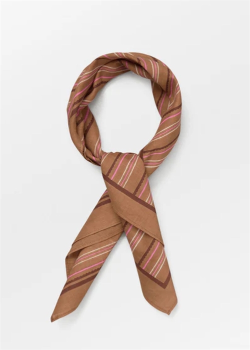 Scallopia striped cotta scarf Wood Trush Becksøndergard 