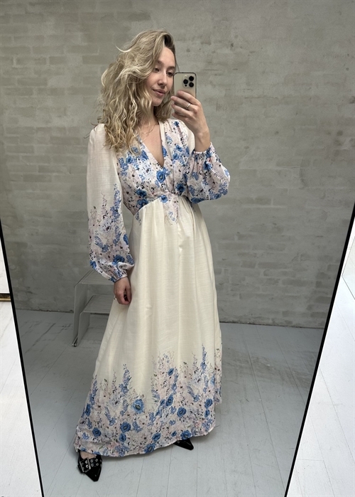 Silfi flower print kjole Blue Neo Noir 