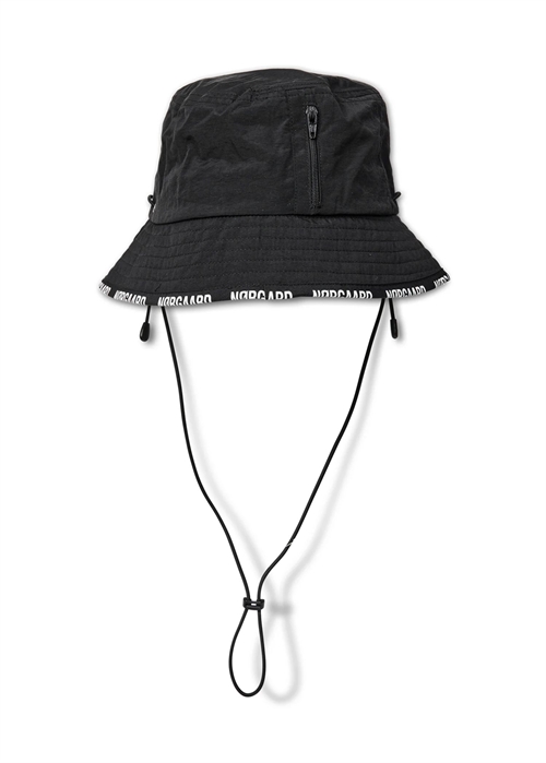 Sunny line bucket hat Black mads Nørgaard 