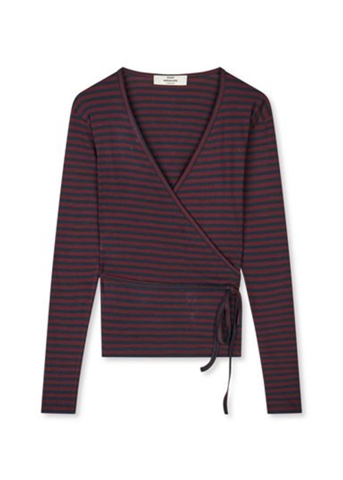Susi ls stripe bluse Sky captain/Winetasting Mads Nørgaard 