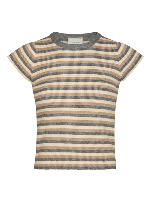 Tirra simple stripe knit bluse Grey Neo Noir 