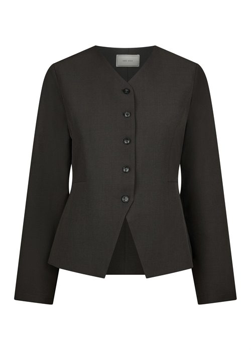 Toots structure bluse Dark Grey Neo Noir 