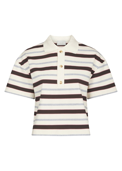 Vennera triple stripe polo tee Grey Neo Noir 