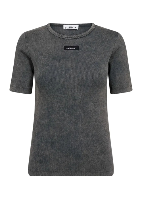 Vintage acid rib tee Black Acid Wash HAUTE L\'AMITIÈ