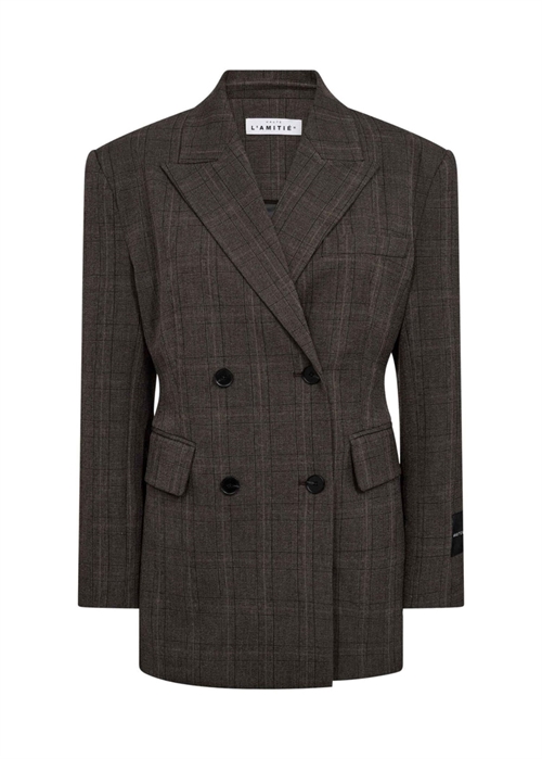 Waist fit check blazer Mocca HAUTE L\'AMITIÈ