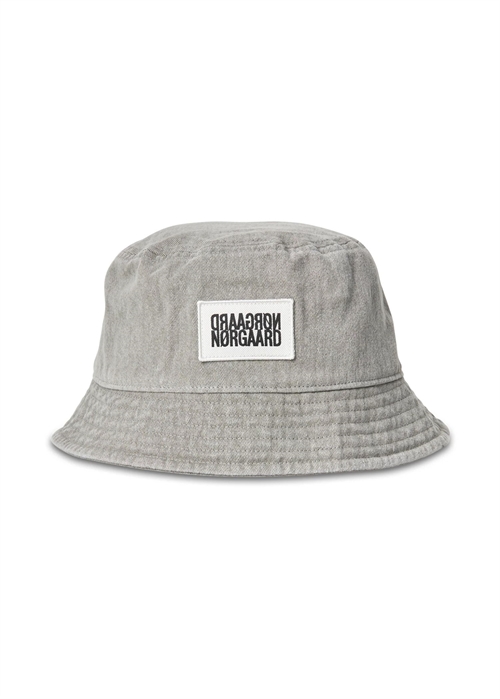 Washed cotton twill bucket hat Grey Melange Mads Nørgaard 