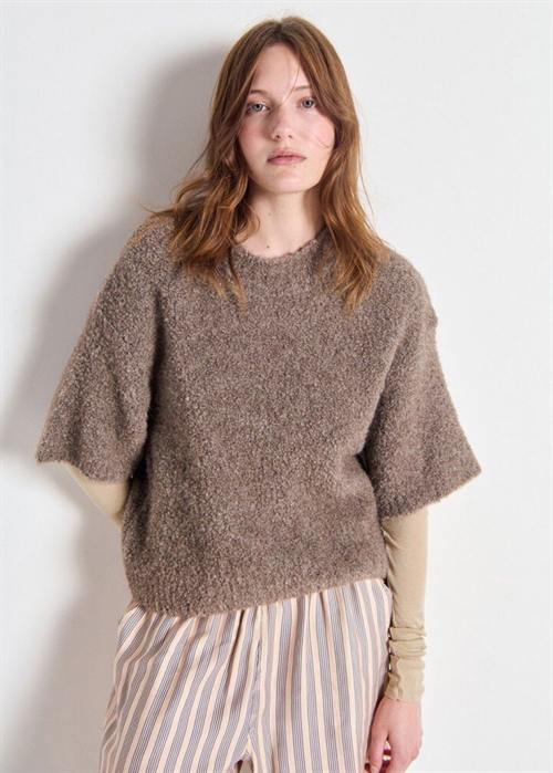 Zolly ss knit Mole Melange American Vintage 