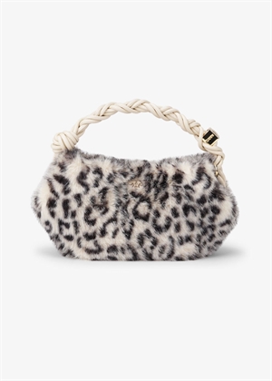 Ganni bou taske mini fur print Leopard A6459 Ganni 