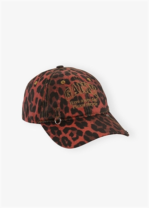 Red Leo cap Racing Red A6640 Ganni 
