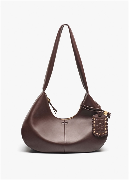 Hobo medium taske Seal Brown A6840 Ganni 