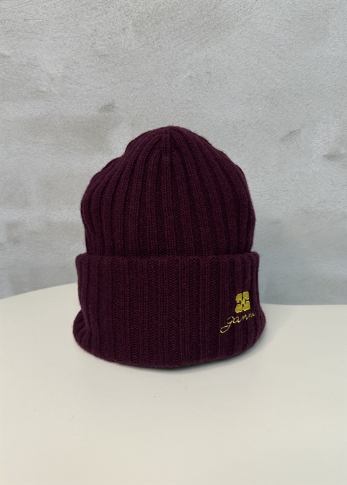 Core future wool knit hue Burgundy A6930 Ganni 