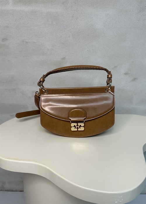 Apo-G mini top handle box bag Latte A6985 Ganni 