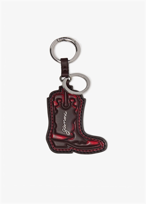 Ganni western boot keyring Black/Dark Burgundy A7317 Ganni 