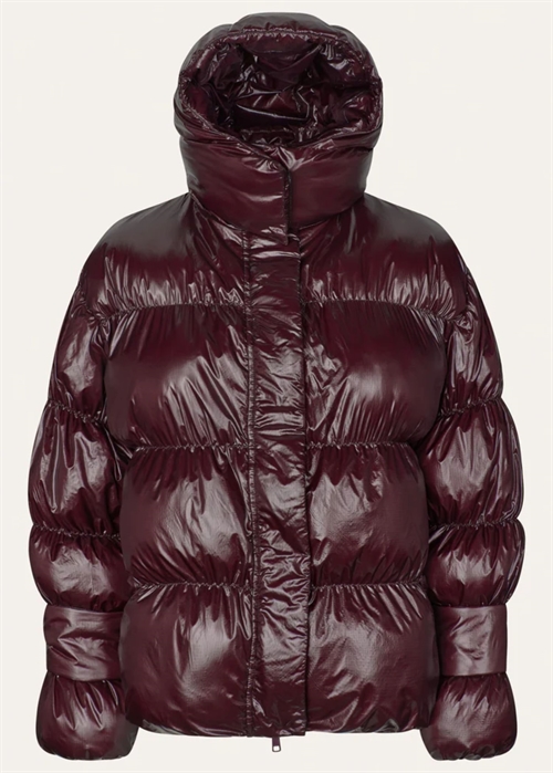 Active hood jakke Dark Burgundy Oval Square 