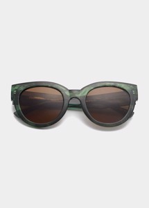 Lilly solbrille Green Marble Transparent A.kjærbede 