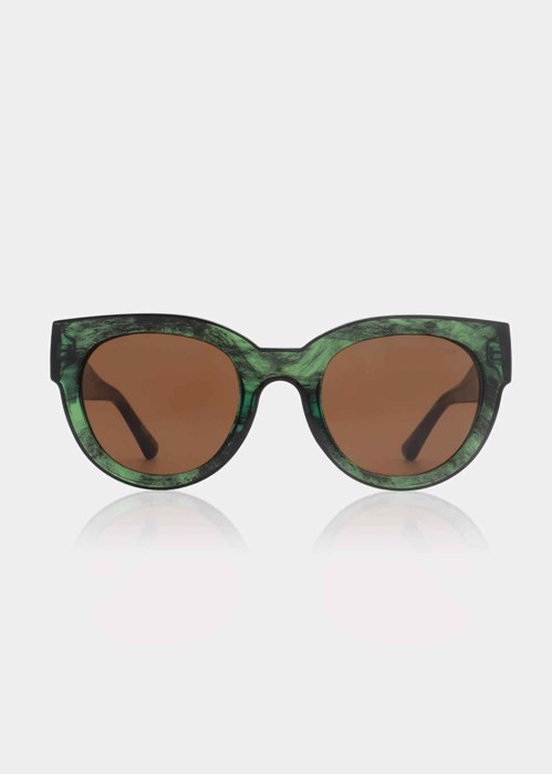 Lilly solbrille Green Marble Transparent A.kjærbede 