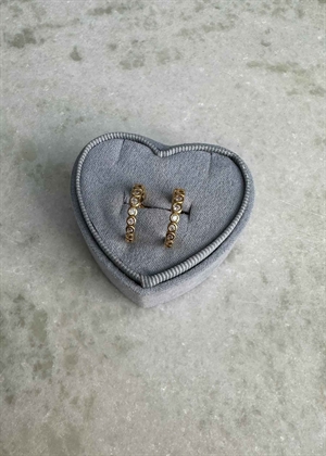 Alba petit crystal studs Clear/Forgyldt Pico 