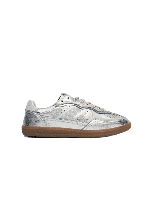 Shimmer recycled silver cream leather sneakers Silver Cream ALOHAS