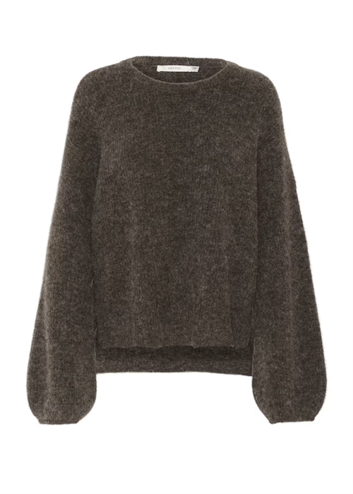 Alpha slit pullover Chestnut Melange Gestuz 