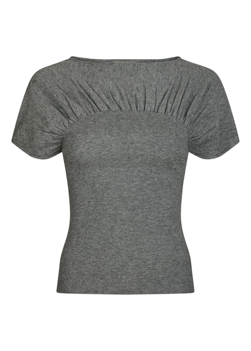 Anthea knit bluse Dark Grey Melange Neo Noir 