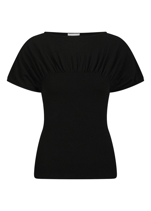 Anthea knit bluse Sort Neo Noir 