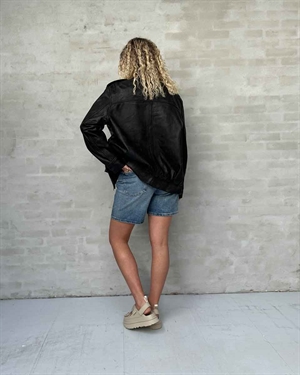 Auras Leather jakke Sort Second Female 
