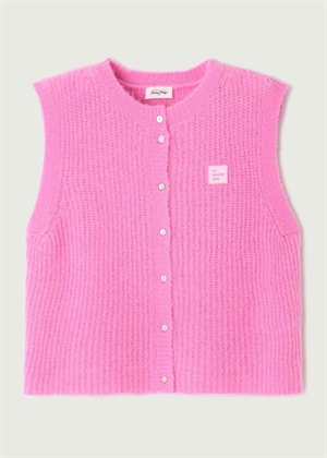 East strik vest Bubble Pink Marled American Vintage 