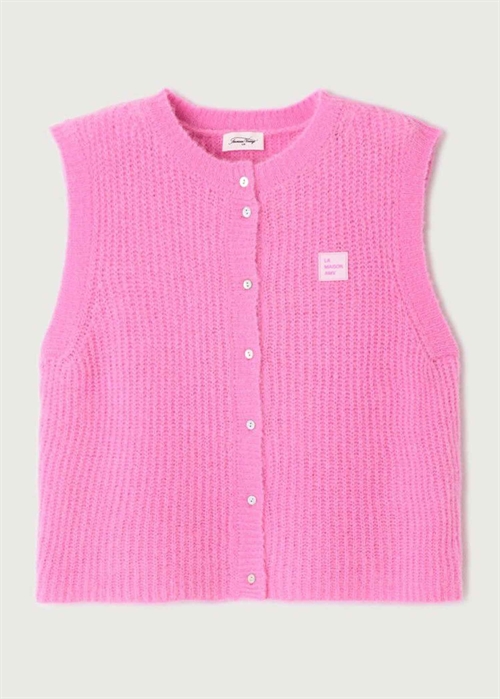 East strik vest Bubble Pink Marled American Vintage 
