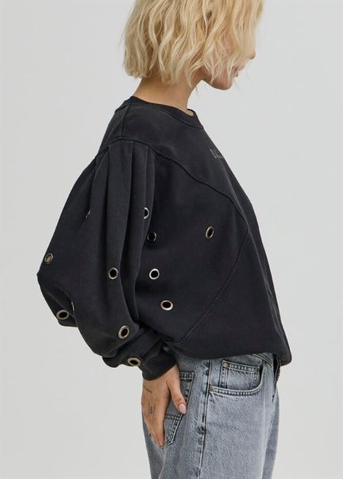 Angela eyelet sweat Sort Ball Original 
