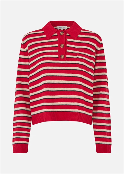 Cori polo strik Crimson Red Stripe Baum Und Pferdgarten 