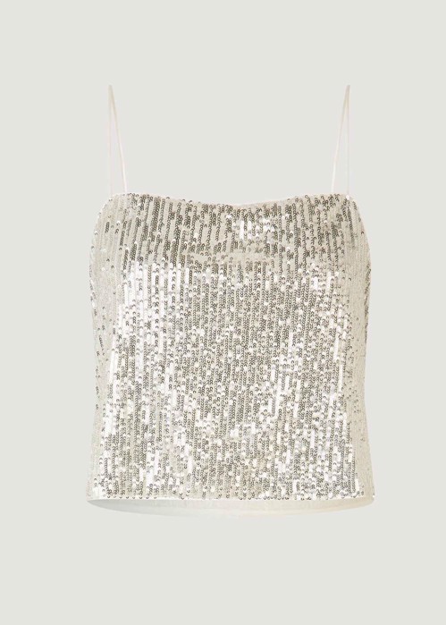 Jovana top Silver Sequin Baum Un Pferdgarten 