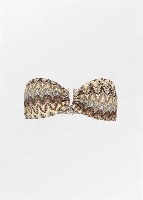 Amber bandeau bikini top Mocha Brown Becksøndergaard 