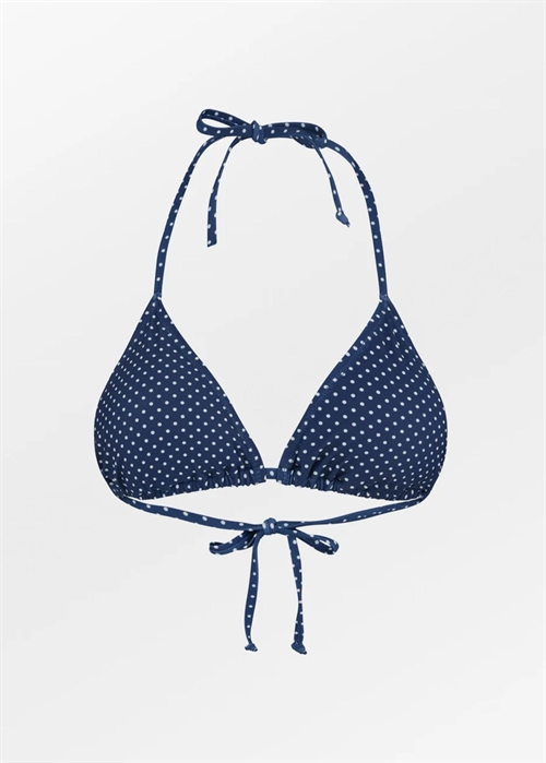 Polka dot bel bikini top Navy Blue Becksøndergaard 