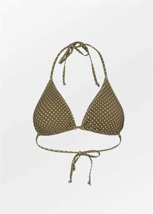 Polka dot bel bikini top Dark Olive Becksøndergaard 