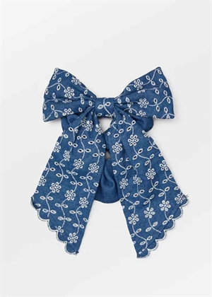 Angela Denim Bow scrunchie Coronet Blue Becksøndergaard 