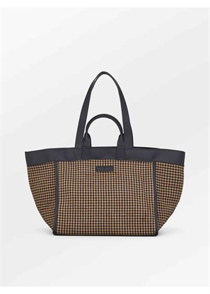 Gingham Lily bag Acorn Brown Becksøndergaard 