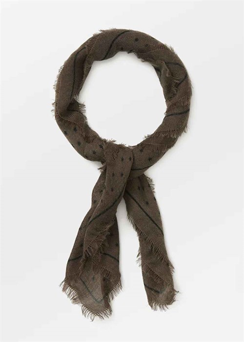 Naomi Wica scarf Deep Taupe Brown Becksøndergaard 