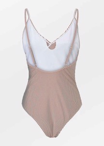 Striba Bly Frill swimsuit Sorrel Brown Becksøndergaard 