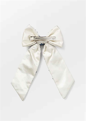 Telia beaded bow clip Birch White Becksøndergaard 